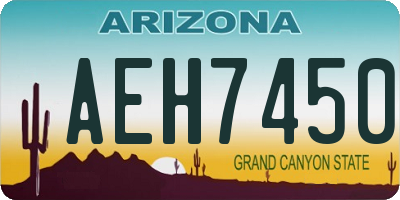 AZ license plate AEH7450