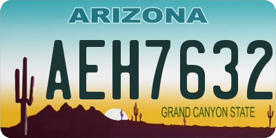 AZ license plate AEH7632