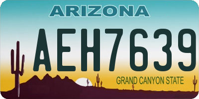 AZ license plate AEH7639