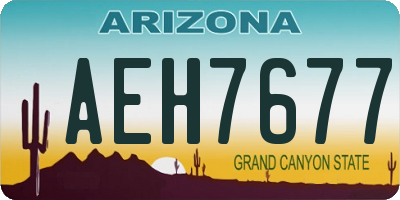 AZ license plate AEH7677