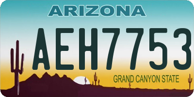 AZ license plate AEH7753
