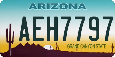 AZ license plate AEH7797
