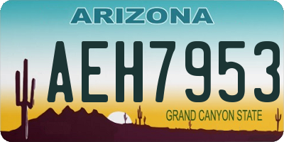 AZ license plate AEH7953