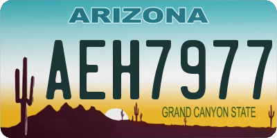 AZ license plate AEH7977
