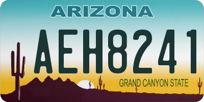AZ license plate AEH8241