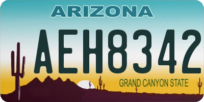 AZ license plate AEH8342