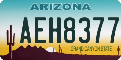 AZ license plate AEH8377