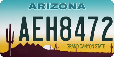 AZ license plate AEH8472