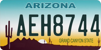 AZ license plate AEH8744