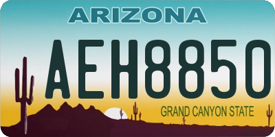 AZ license plate AEH8850