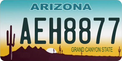 AZ license plate AEH8877