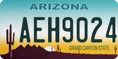 AZ license plate AEH9024