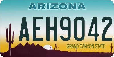 AZ license plate AEH9042