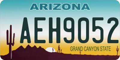 AZ license plate AEH9052