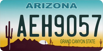 AZ license plate AEH9057