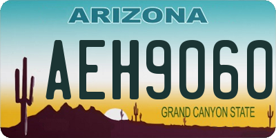 AZ license plate AEH9060