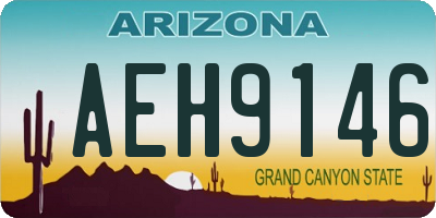 AZ license plate AEH9146