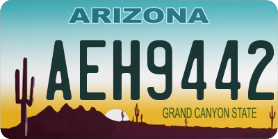 AZ license plate AEH9442