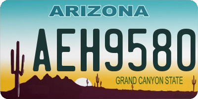 AZ license plate AEH9580