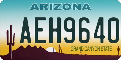 AZ license plate AEH9640