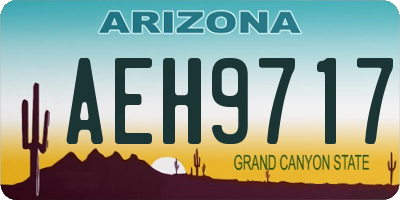 AZ license plate AEH9717