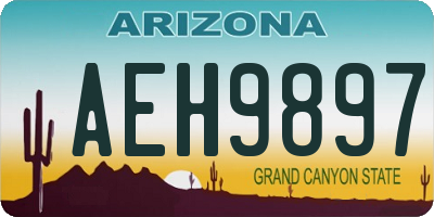 AZ license plate AEH9897