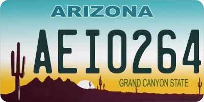AZ license plate AEI0264