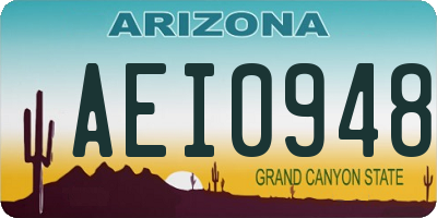 AZ license plate AEI0948