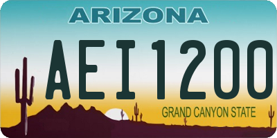 AZ license plate AEI1200