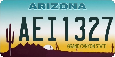 AZ license plate AEI1327