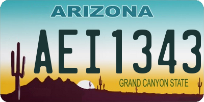 AZ license plate AEI1343