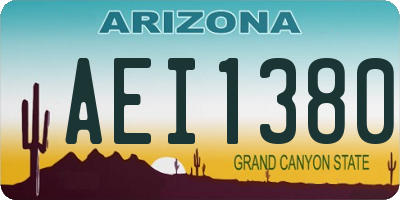 AZ license plate AEI1380
