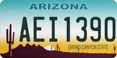AZ license plate AEI1390