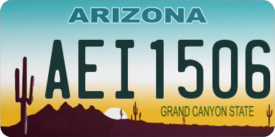 AZ license plate AEI1506