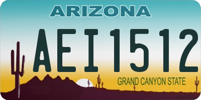 AZ license plate AEI1512