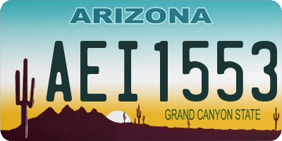 AZ license plate AEI1553
