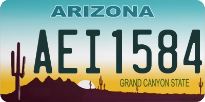 AZ license plate AEI1584