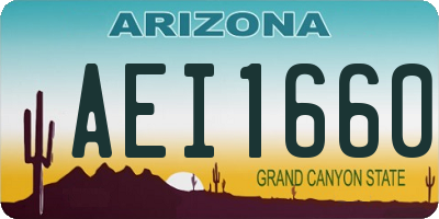 AZ license plate AEI1660