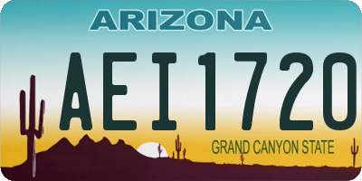 AZ license plate AEI1720