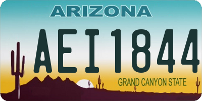 AZ license plate AEI1844