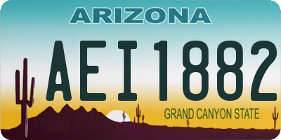 AZ license plate AEI1882