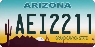 AZ license plate AEI2211