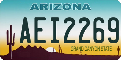 AZ license plate AEI2269