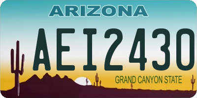 AZ license plate AEI2430