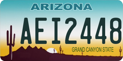 AZ license plate AEI2448