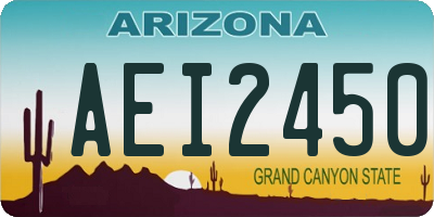 AZ license plate AEI2450