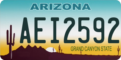 AZ license plate AEI2592