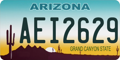 AZ license plate AEI2629