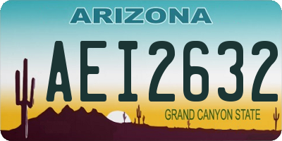 AZ license plate AEI2632