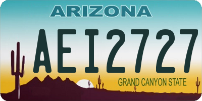 AZ license plate AEI2727